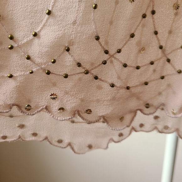 Reiss silk blouse w/ beading, silk lining - sz 10 - Picture 8 of 14